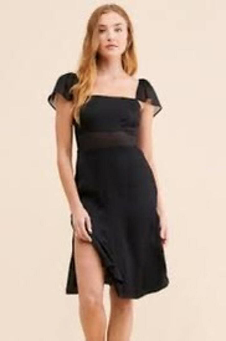 Free People Anthropologie Black Jumpsuit Romper Size 6 Viscose NWT $88